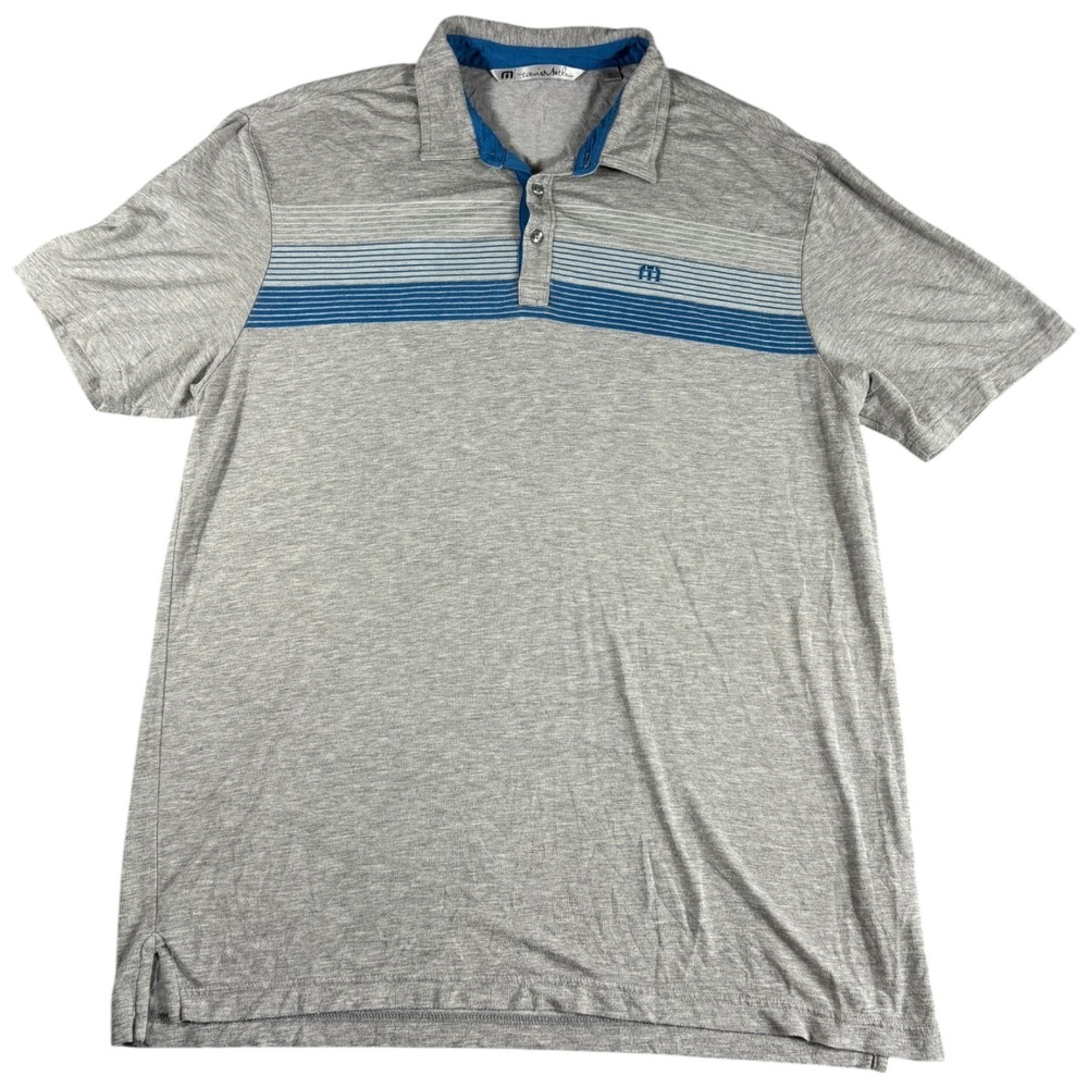 Travis Mathew Polo Shirt Mens XL Gray Golf Lightweight Premium Performance Work - Picture 1 of 7